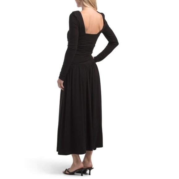SUPER NATURAL BY SECRET MISSION Black Drop Waist Midi Dress - Picture 2 of 2